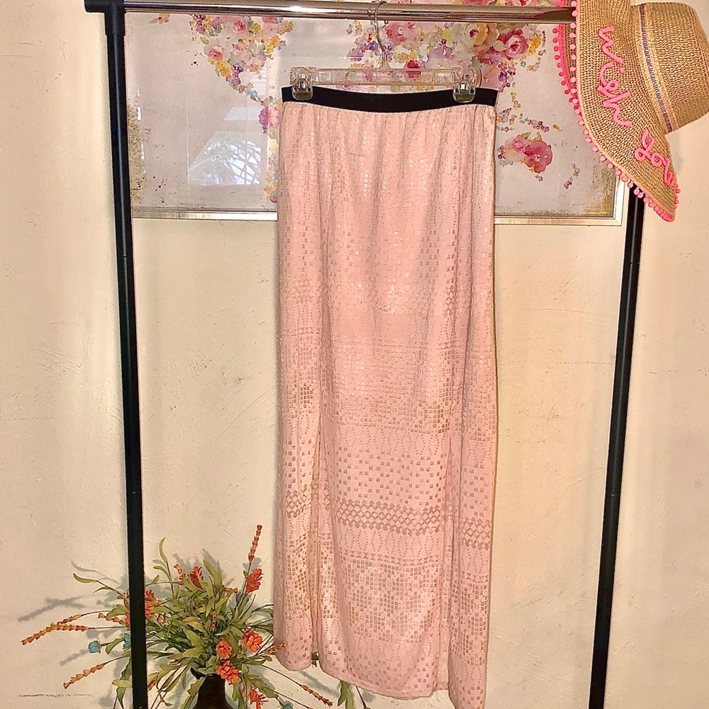 Xhilaration Aztec Sheer Overlay Maxi
